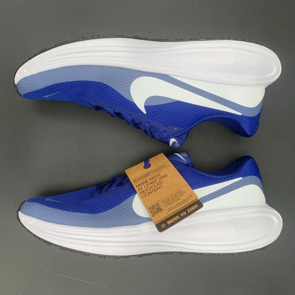 Nike Revolution 8 Deep Royal Blue‎ White Running Shoes HJ9198-401 Mens 12